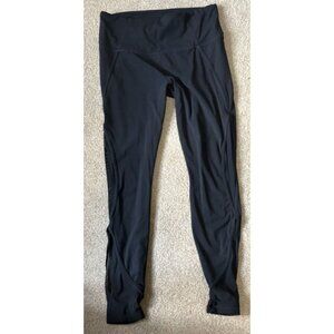 Athleta Pants Womens Small Black Mesh 7/8 Leggings Gym Ladies 24" Inseam